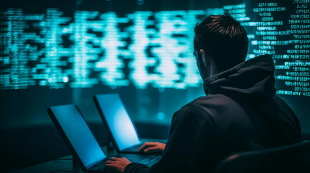 プログラミングをしている人の画像